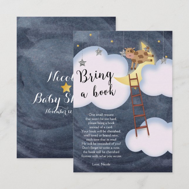 Baby Shower Storybook Nursery Rhyme Book Request Invitation (Front/Back)