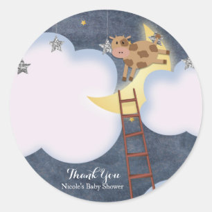 Baby Shower Storybook Nursery Rhyme Custom Favor Classic Round Sticker