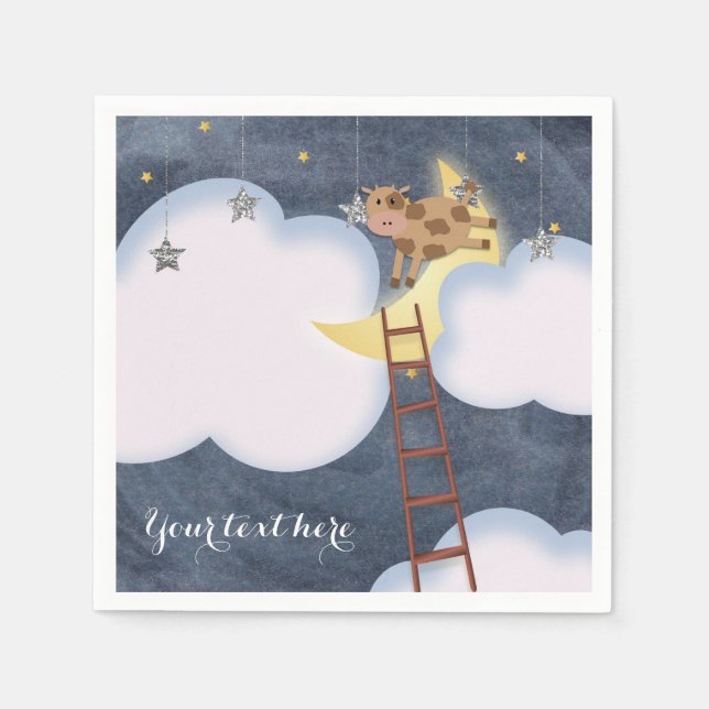 Baby Shower Storybook Nursery Rhyme Custom Party Paper Napkins (Front)