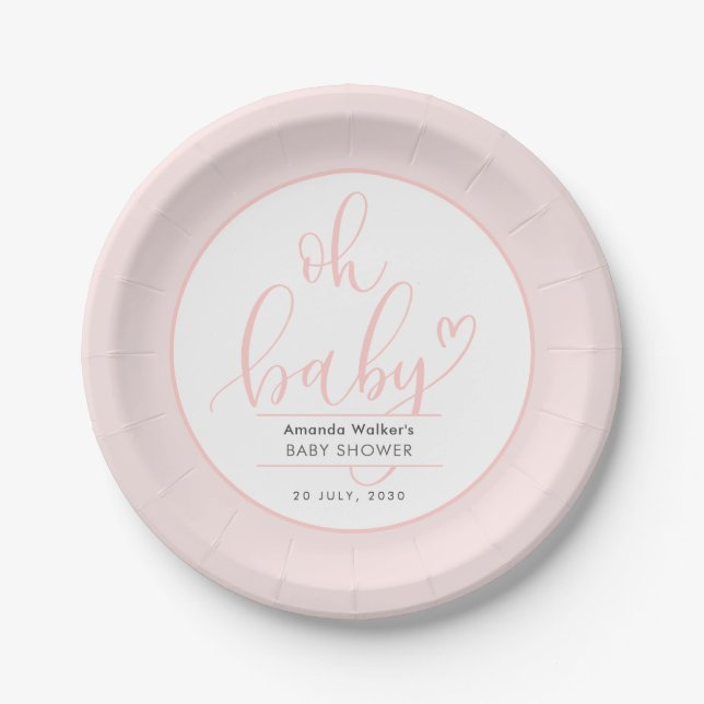 Baby shower, stylish tableware, Party Themes  Paper Plates (Front)