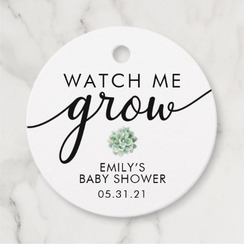 BABY SHOWER Succulent Favor Tags