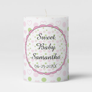 Baby Shower Sugar Spice 3 x 4" Pillar Candle