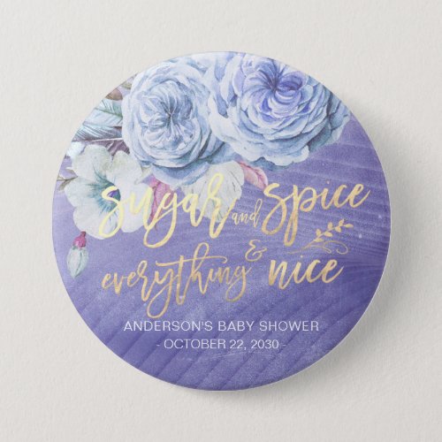 Baby Shower Sugar Spice Everything Nice Button