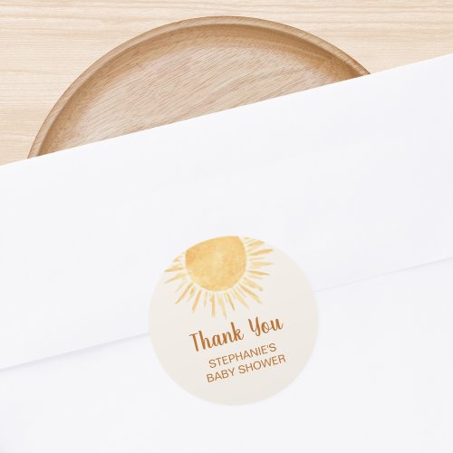 Baby Shower Sunshine  Classic Round Sticker