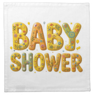 Baby shower surprise cloth napkin