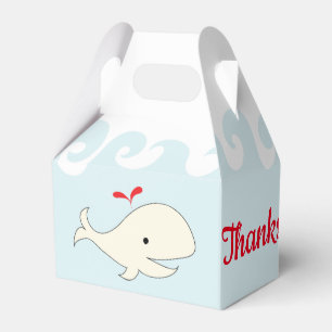 Baby Shower Swimming Whale Gable Favor Box