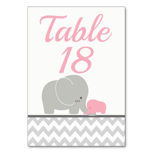 Baby Shower Table Number Cards  Custom Template