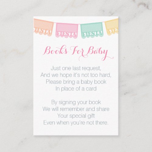 Baby Shower Taco Bout A Fiesta Books For Baby Enclosure Card