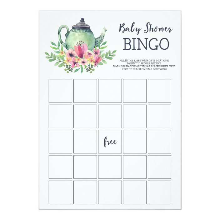 Tea party bingo Tea party bingo