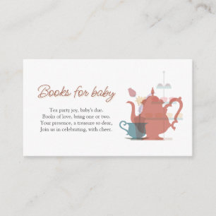 Baby Shower Tea Party Cute Minimalist Boho Neutral Enclosure Card