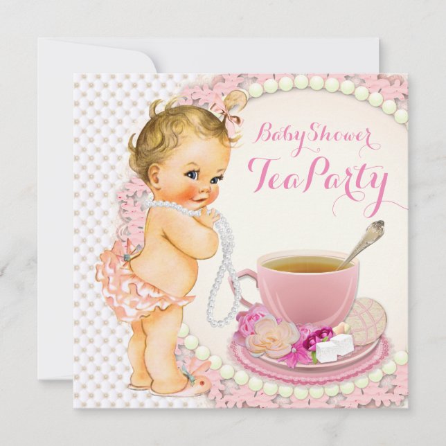 Baby Shower Tea Party Invitation (Front)