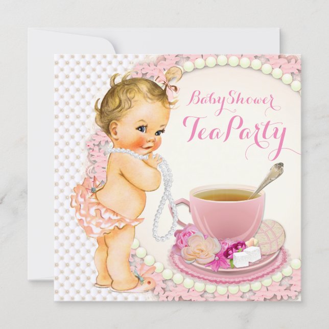 Baby Shower Tea Party Invitation (Front)