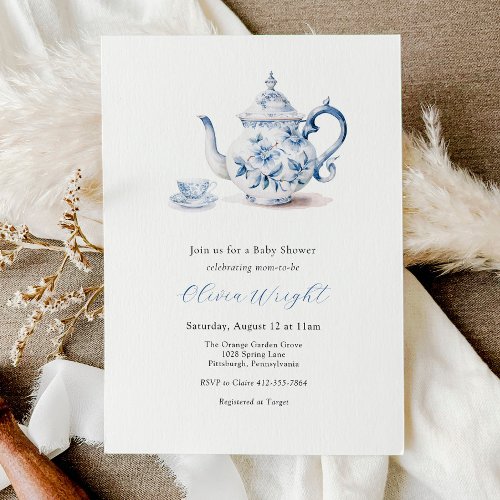 Baby Shower Tea Party  Invitation