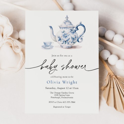 Baby Shower Tea Party  Invitation