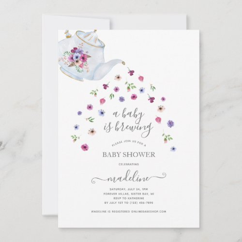 Baby Shower Tea Party Invitation