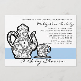 Baby Shower Tea with Changable Color Invitation