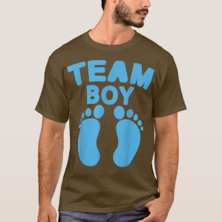 Baby Shower Team Boy Baby Party Footprints Gender T-Shirt