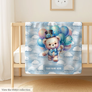 Baby Shower Teddy Bear Blanket We Can Bearly Wait