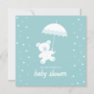 Baby Shower Teddy Bear Blue / Any Color invitation