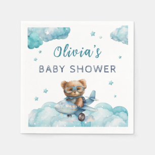 Baby Shower teddy bear blue Napkins