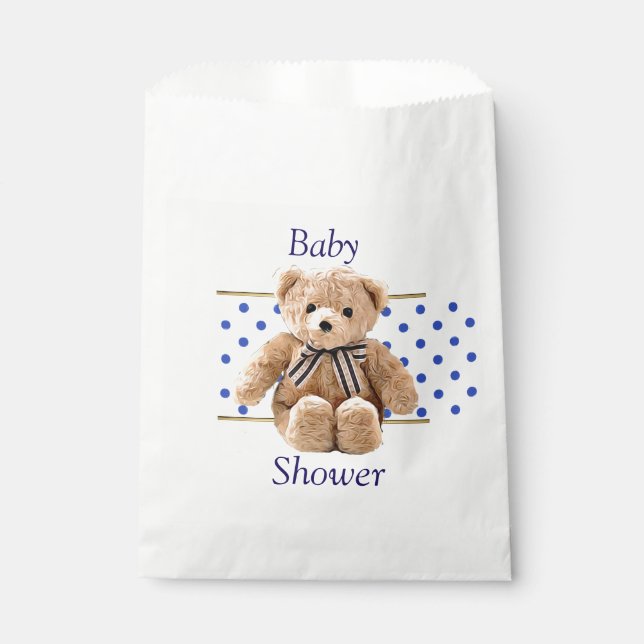 Baby Shower Teddy Bear Candy Favor Bags (Front)