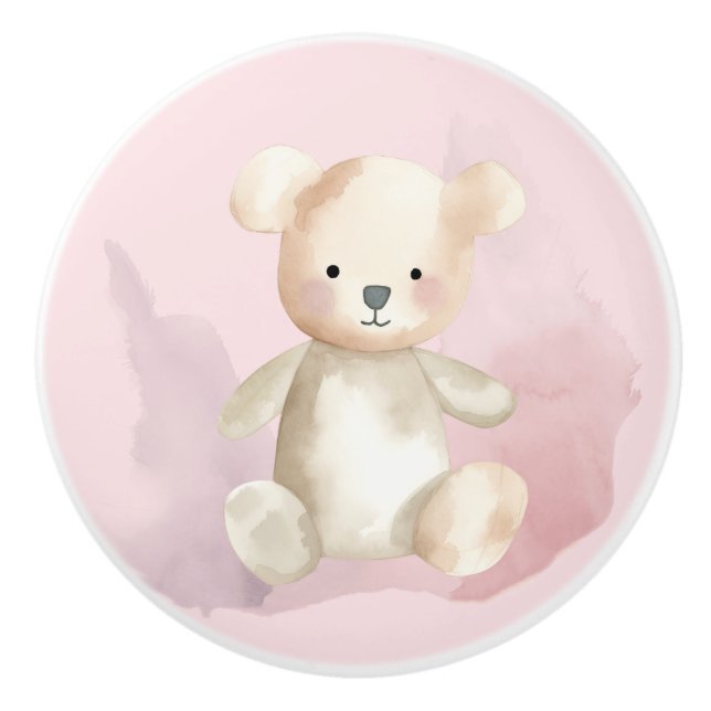 Baby Shower teddy bear Ceramic Knob (Front)