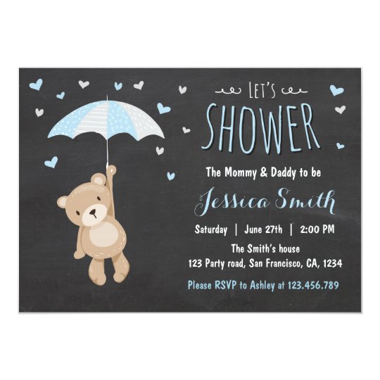 Teddy Bear Baby Shower Invitation Template Free 10