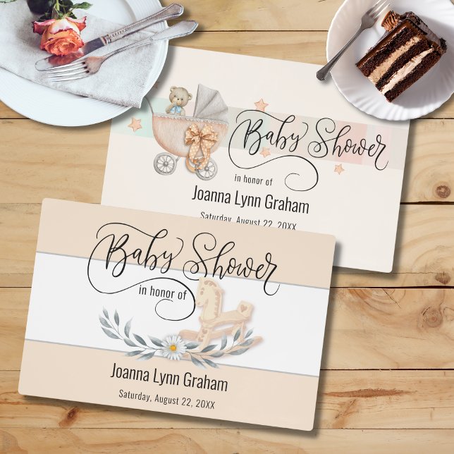 Baby Shower | Teddy Bear Placemat (Creator Uploaded)