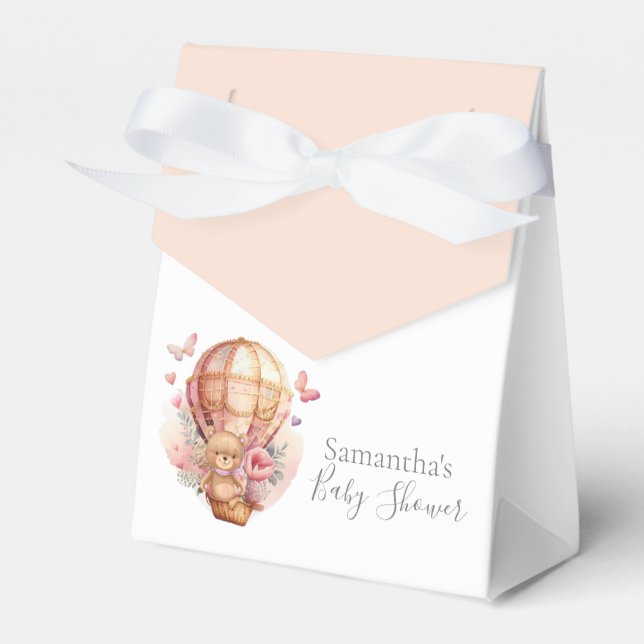 Baby Shower Teddy We Bearly Wait   Favor Boxes (Front Side)