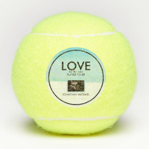 Baby Shower Tennis Pregnancy Ultrasound Photo Boy Balls