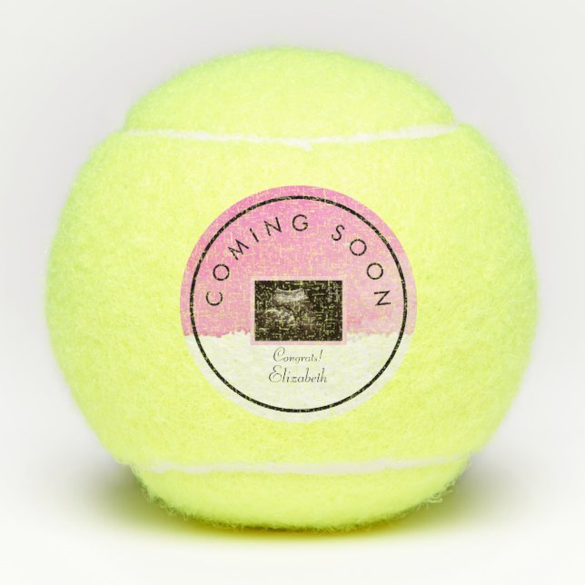 Baby Shower Tennis Pregnancy Ultrasound Photo  Tennis Balls (Front)