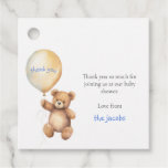 Baby shower thank cute teddy bear favor tags