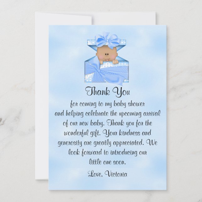 Baby Shower Thank You Baby Boy Invitation (Front)