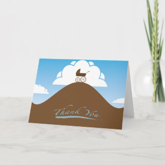 Baby Shower thank you blue Card