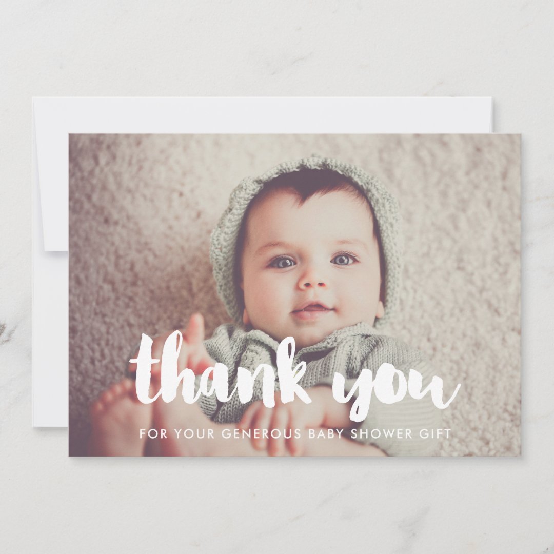 Baby shower thank you card Zazzle