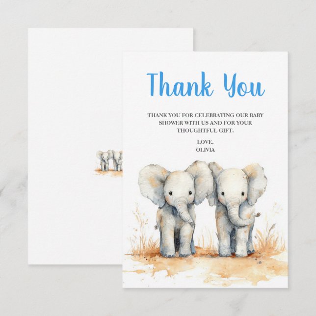 Baby Shower Thank You Card (Front/Back)