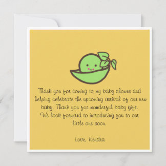 Baby shower thank you card