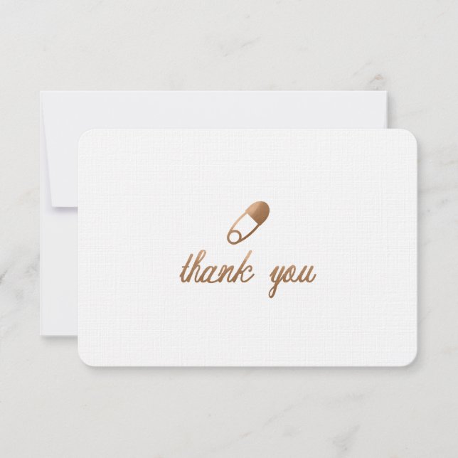 BABY SHOWER THANK YOU CARD-FLAT CARD (Front)