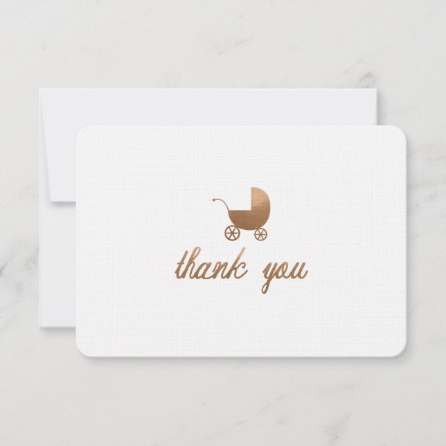 BABY SHOWER THANK YOU CARD-FLAT CARD (Front)
