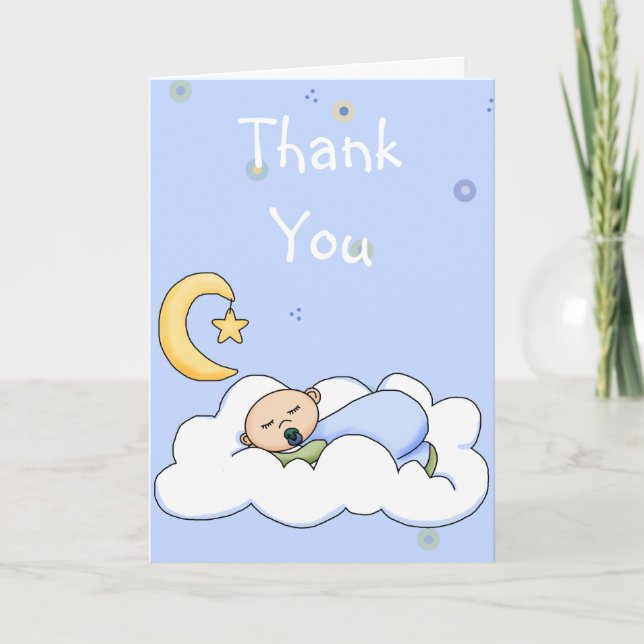 Baby Shower Thank you Card for Boy (Front)