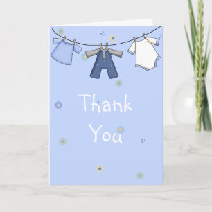Baby Shower Thank you Card for Boy