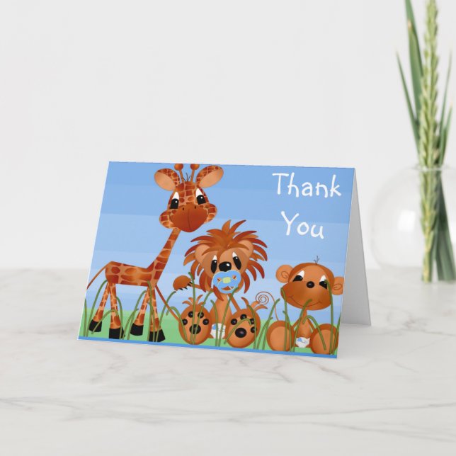 Baby Shower Thank you Card for Boy (Front)