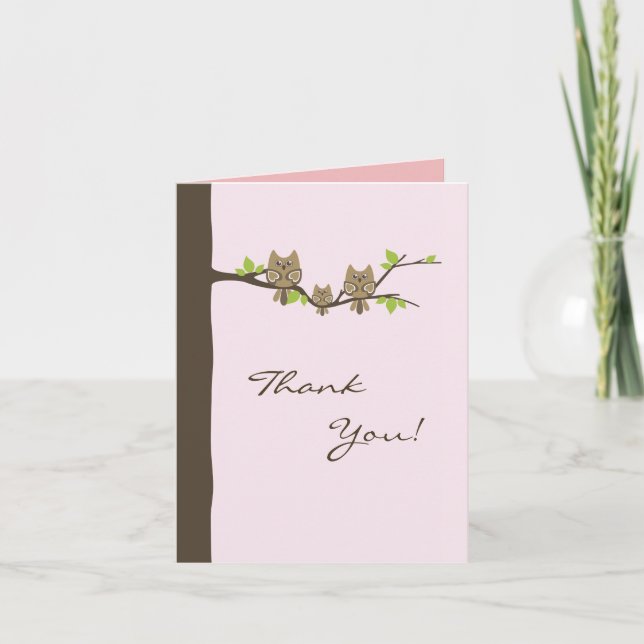 Baby Shower Thank You Card (Girl) (Front)