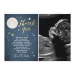 Baby Shower Thank You Card Love You to the Moon Baby Shower Thank You Card Love You to the Moon