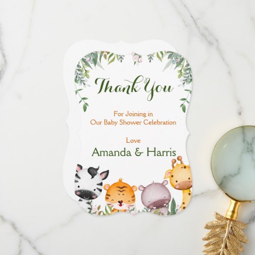 Baby Shower Thank you Card Personalize Design