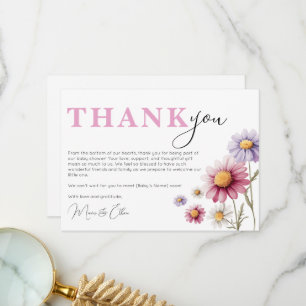 Baby Shower Thank you Card Template