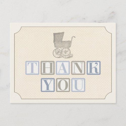 baby shower thank you card thank you postcard