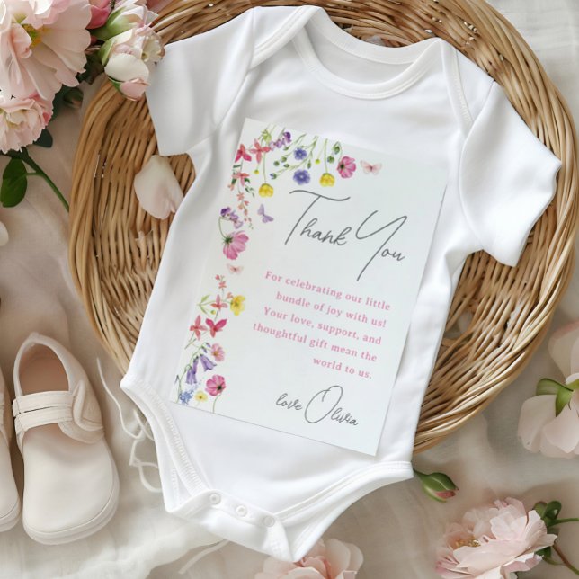Baby Shower Thank You Card | Wildflower (Creator Uploaded)