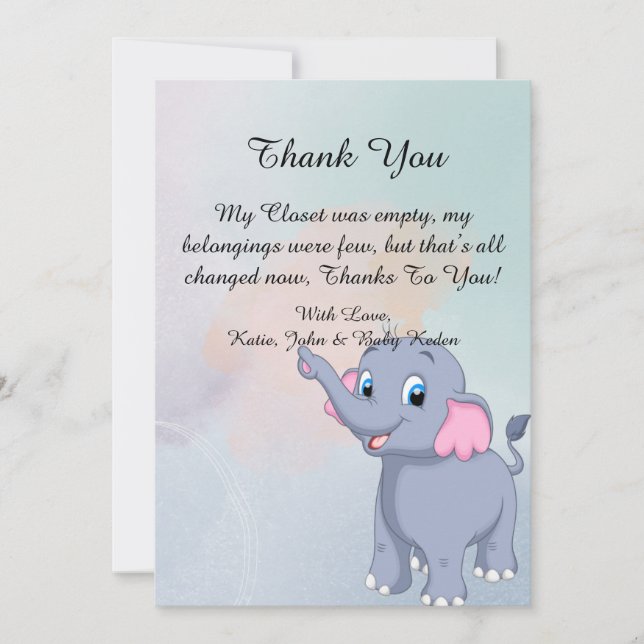 Baby Shower Thank You Cards (Front)