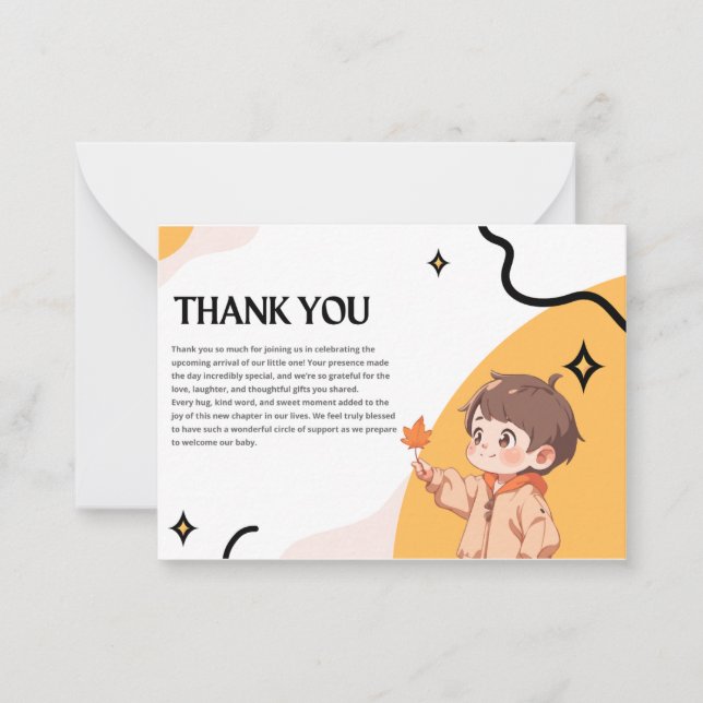 Baby shower Thank you cards (Front)